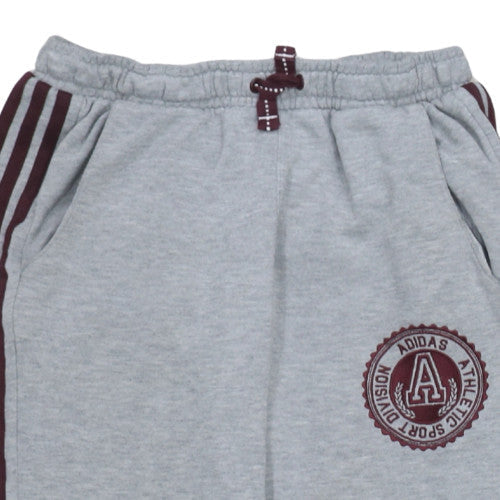 Additional view of Adidas boys’ grey jogger sweatpants, size 146, athletic track pants