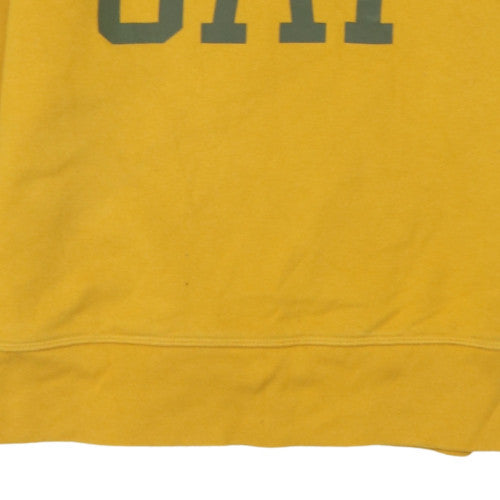 GAP Boys Yellow Crew Neck Pullover Sweatshirt XL 12-13 Years Cotton Blend