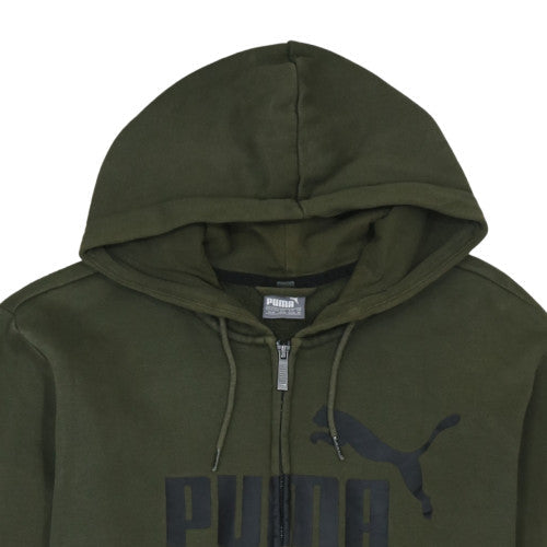 Additional view of Puma Men's Green Full Zip Hoodie, size M, Fleece Sportswear