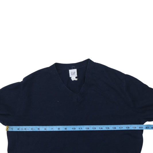 GAP Men's Blue V-Neck Long Sleeve Pullover Sweatshirt Size S