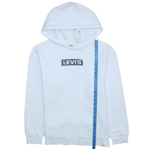 Levi's Men's White Relaxed Fit Logo Pullover Hoodie Size S