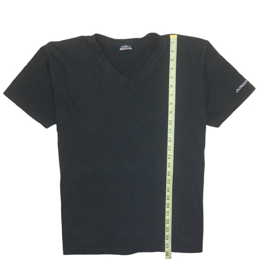 Kappa Men's Black XL V-Neck Cotton Short Sleeve T-Shirt
