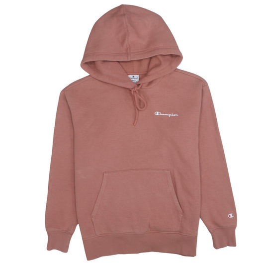 Champion Women’s Pink Pullover Hoodie Small Cotton Blend Logo Sweatshirt