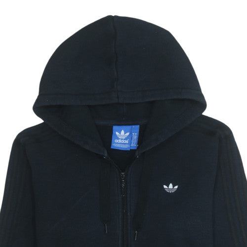 Additional view of adidas men’s black full zip hoodie, size M, regular fit sports style