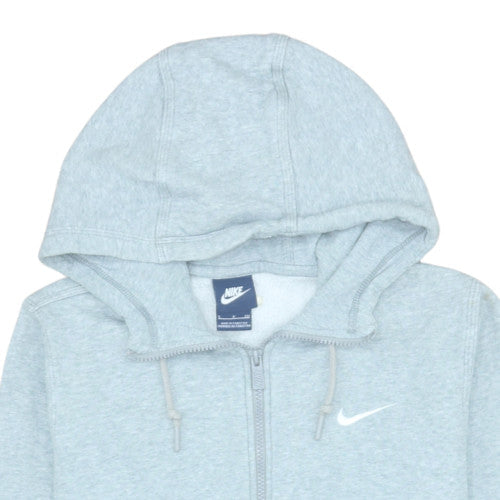 Nike Womens Grey Full Zip Hoodie Small Cotton Blend Sweatshirt