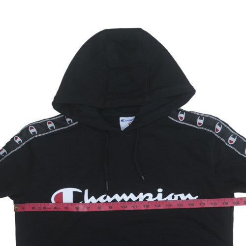 Champion Men's Black Pullover Hoodie Size S Logo Graphic Sportswear