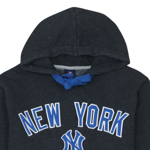 Majestic Men’s Black New York Yankees Pullover Hoodie Size L Fleece