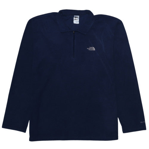 The North Face Mens Blue Fleece Half Zip Pullover Sweatshirt L