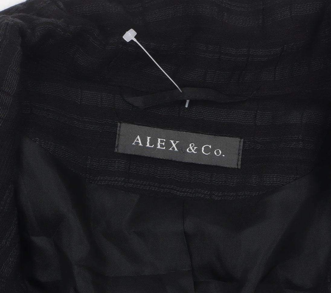 Additional view of Alex & Co. Women's Black Shawl Collar Blazer, size 12, Lined Classic