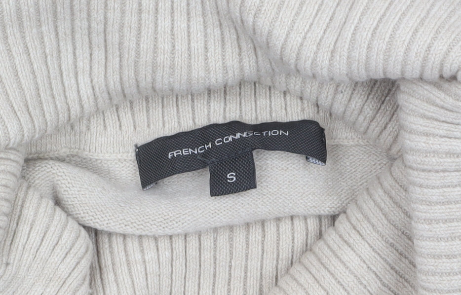 Additional view of French Connection Women Beige Roll Neck Long Sleeve Jumper, size S