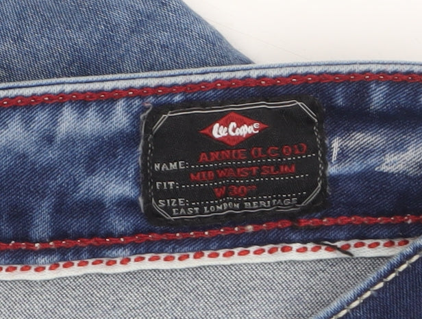 Additional view of Lee Cooper Men's Blue Slim Fit Mid Rise Straight Jeans W30
