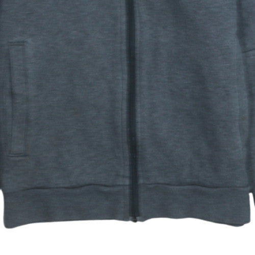 Additional view of Adidas boys’ grey blue full zip hoodie 13-14 years fleece lined sportswear