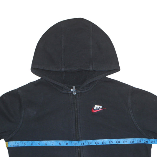 Nike Teens Black Full Zip Hoodie XL Classic Fit Fleece