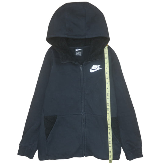 Nike Teens Black Full Zip Fleece Lined Hoodie XL