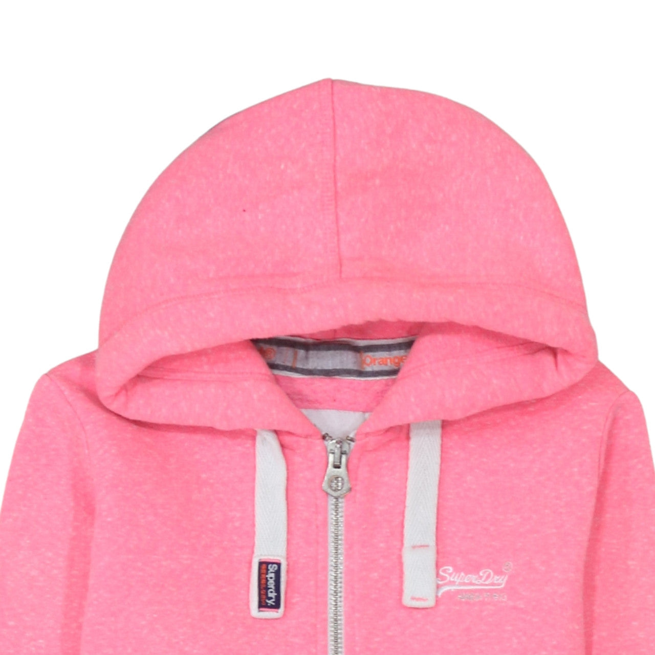 Superdry Women Pink Full Zip Hoodie Size M Hooded Sweatshirt