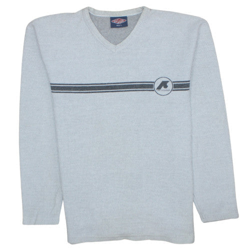Additional front view of Lee Cooper Men's Grey V-Neck Knit Pullover Sweatshirt L
