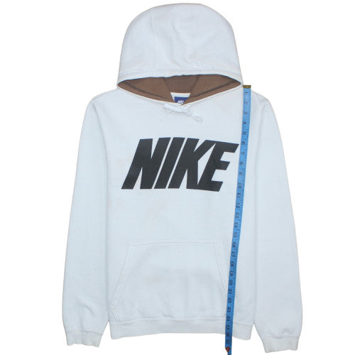 Nike Men's White Pullover Hoodie M Logo Fleece Sportswear