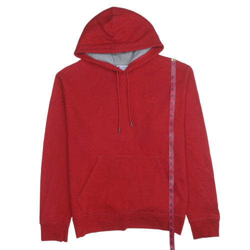 Champion Men's Red Pullover Hoodie M Classic Fleece Sweatshirt