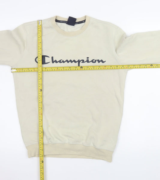 Champion Men's Beige XS Crew Neck Pullover Sweatshirt