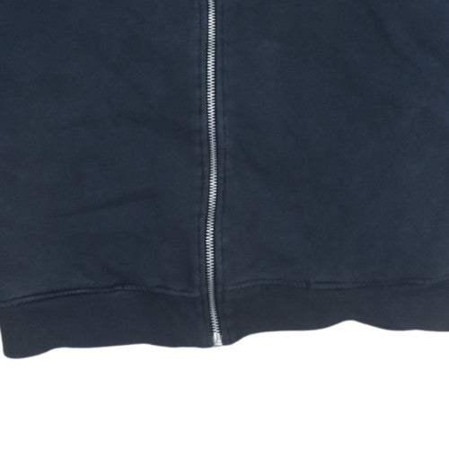 Adidas Men's Blue Full Zip Hoodie Size M Sports Fleece Jacket