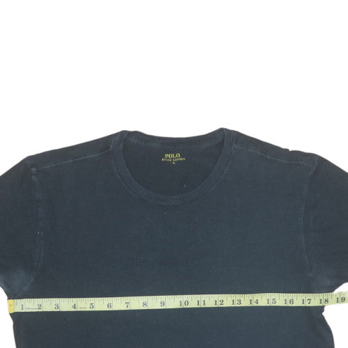 Ralph Lauren Men Black Cotton Crew Neck Short Sleeve T-Shirt M