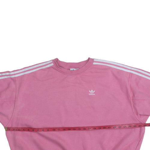 Adidas Women Pink Crew Neck Pullover Sweatshirt UK 10