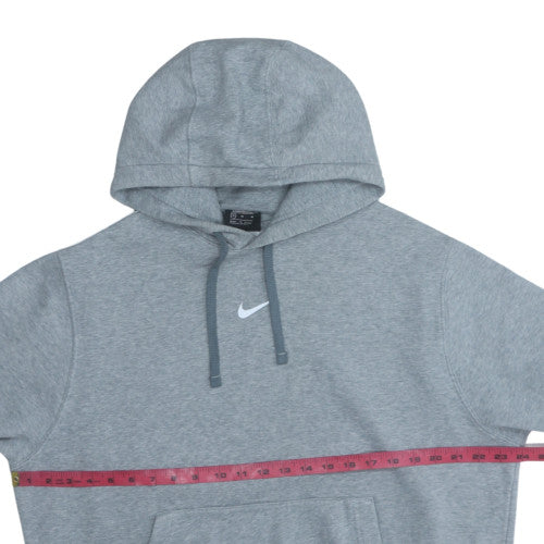 Nike Men's Grey Pullover Hoodie M Regular Fit Fleece Sweatshirt