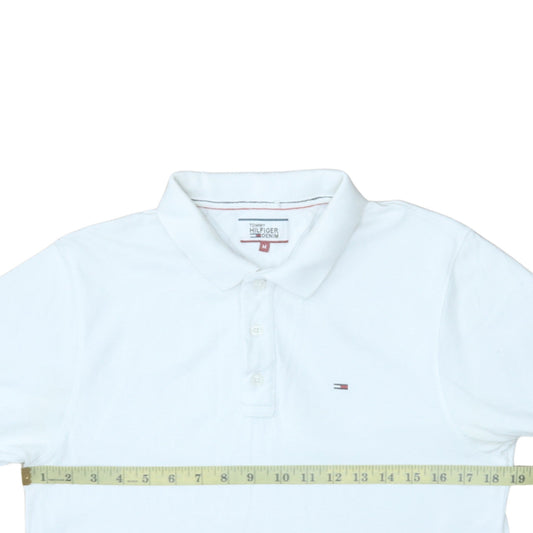 Tommy Hilfiger Men's White Cotton Polo Shirt Size M