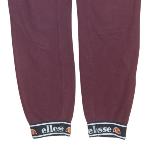 Additional view of Ellesse women’s red jogger trousers, size UK 8, fleece elastic waist
