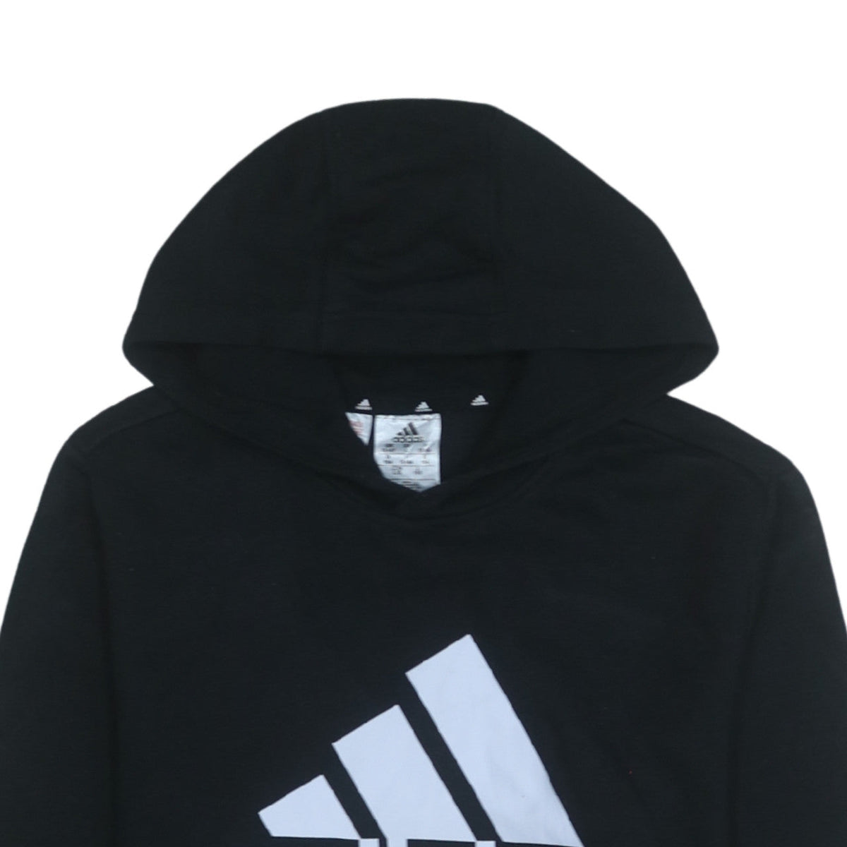 Additional view of Adidas boys’ black pullover hoodie 13-14 years cotton blend logo print