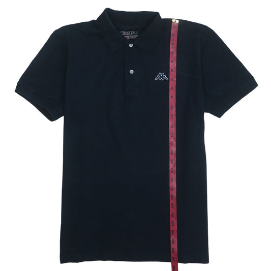 Kappa Men's Black Cotton Polo Shirt Size L Short Sleeve Casual