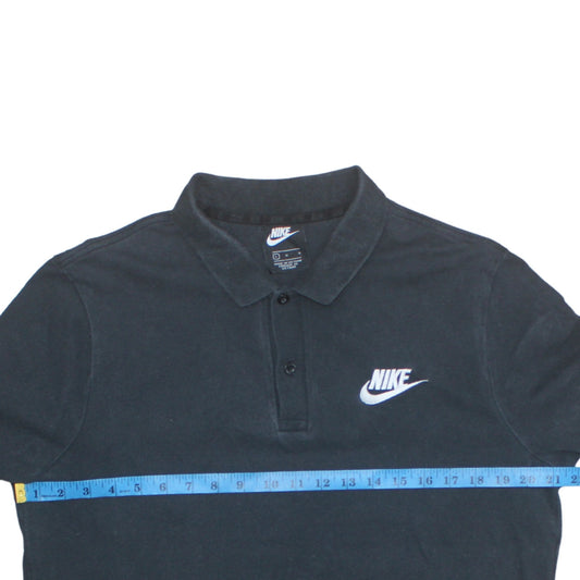 Nike Men's Black Cotton Short Sleeve Polo Shirt Size L