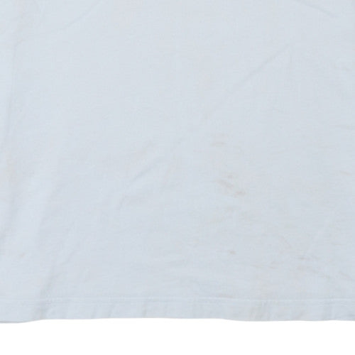 Additional view of Adidas Men's White Cotton Short Sleeve Crew Neck Sports T-Shirt M