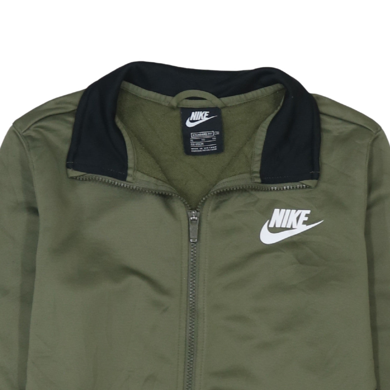 Additional view of Nike boys’ green track jacket xl 158-170cm zip up colourblock sportswear