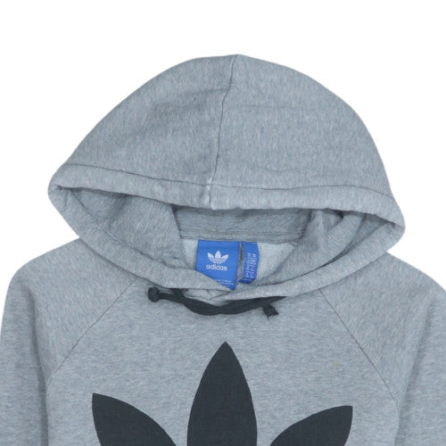 Additional view of Adidas Men's Grey XS Pullover Hoodie with Logo Design