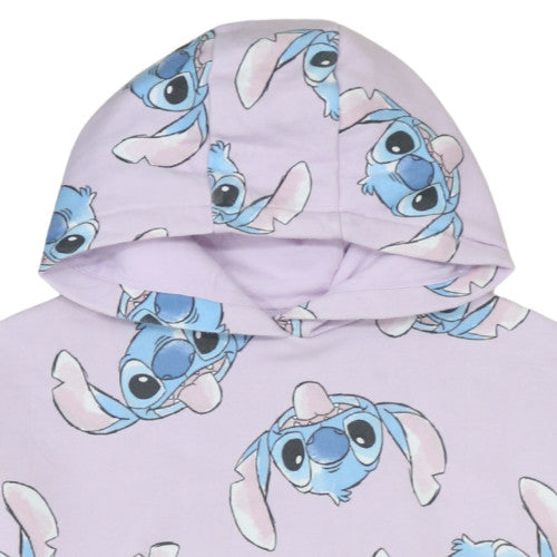 Additional view of Disney girls’ purple stitch hoodie 13-14 years pullover fleece sweatshirt