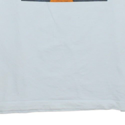 Nike Men's White Graphic Print T-Shirt XL Cotton Casual Tee