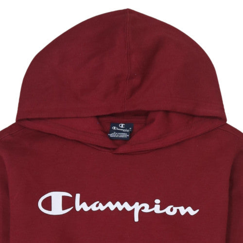 Additional view of Champion boys’ red pullover hoodie 13-14 years logo fleece sweatshirt