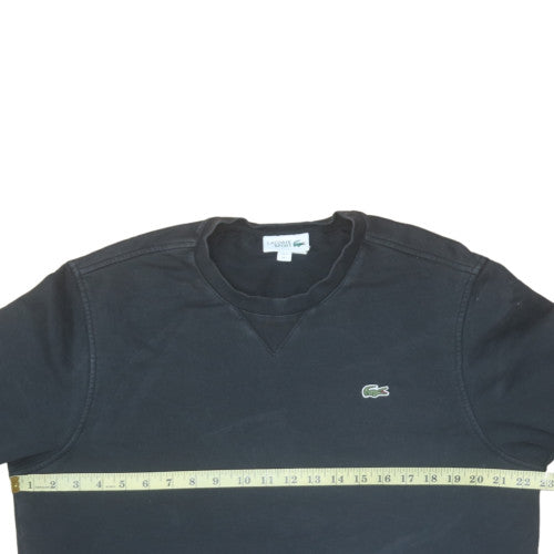 Lacoste Men’s Black Cotton Crew Neck Sweatshirt Size L
