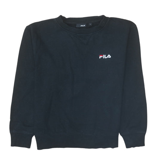 FILA Women's Black Crew Neck Pullover Sweatshirt Size L