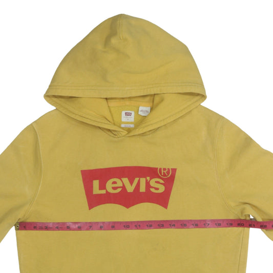 Levi's Men's Yellow Logo Pullover Hoodie Size S