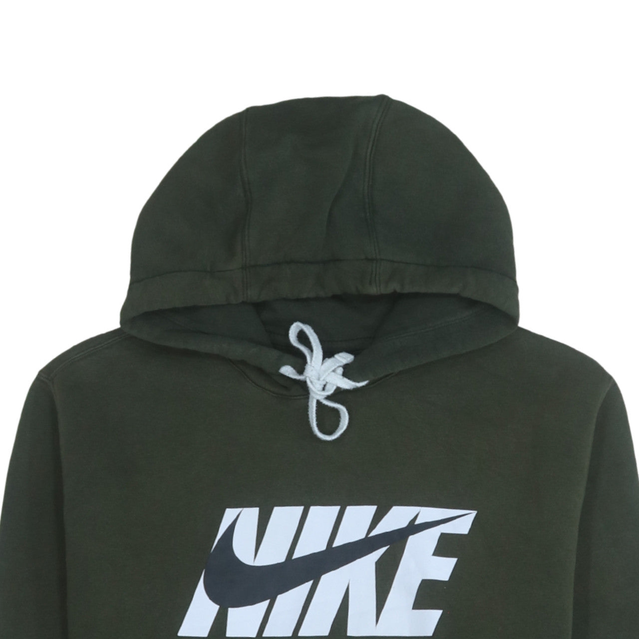 Nike Men’s Green Pullover Hoodie M Regular Fit Graphic Logo Sweatshirt