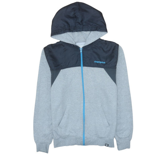 Champion Mens Grey Full Zip Hoodie S Sports Fleece Jacket