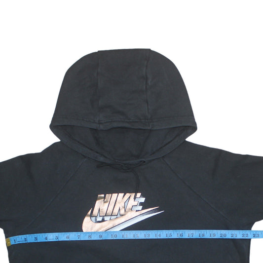 Nike Women's Black Pullover Hoodie M Logo Print Sportswear