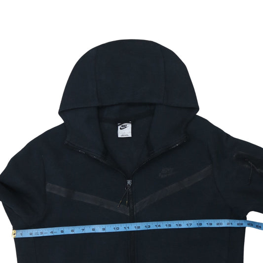 Nike Men's Black Full Zip Fleece Hoodie L Regular Fit