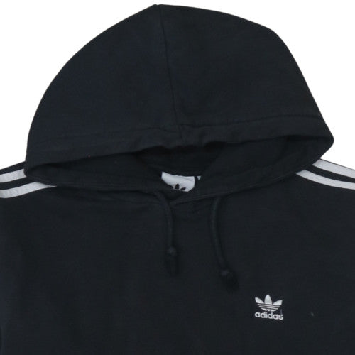 Additional view of adidas Men Black Pullover Hoodie Medium Sports Fleece Sweatshirt