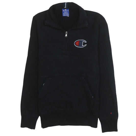 Champion Men's Black Small 1/2 Zip Fleece Sweatshirt