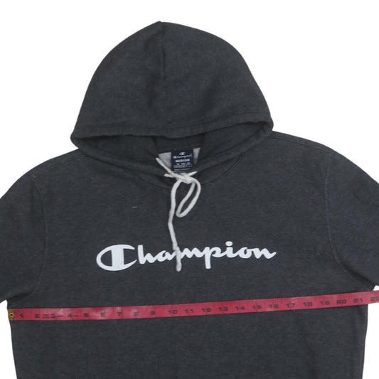 Champion Mens Black Medium Pullover Hoodie Sweatshirt