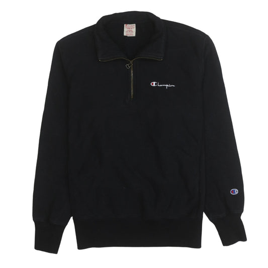 Champion Men's Black Large 1/4 Zip Reverse Weave Sweatshirt