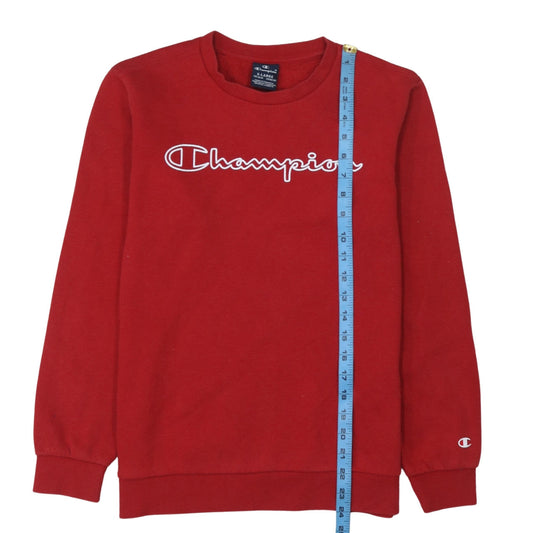 Champion Teens Red XL Pullover Crew Neck Fleece Sweatshirt